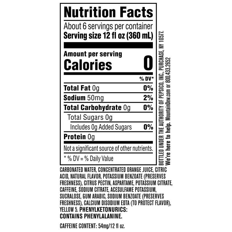 Diet Mountain Dew 2 Liter