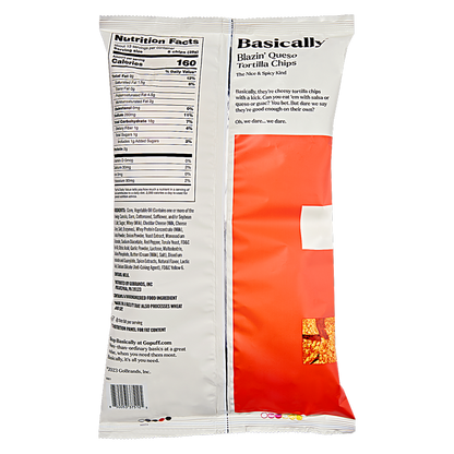 Basically Party Size Blazin' Queso Tortilla Chips 13oz