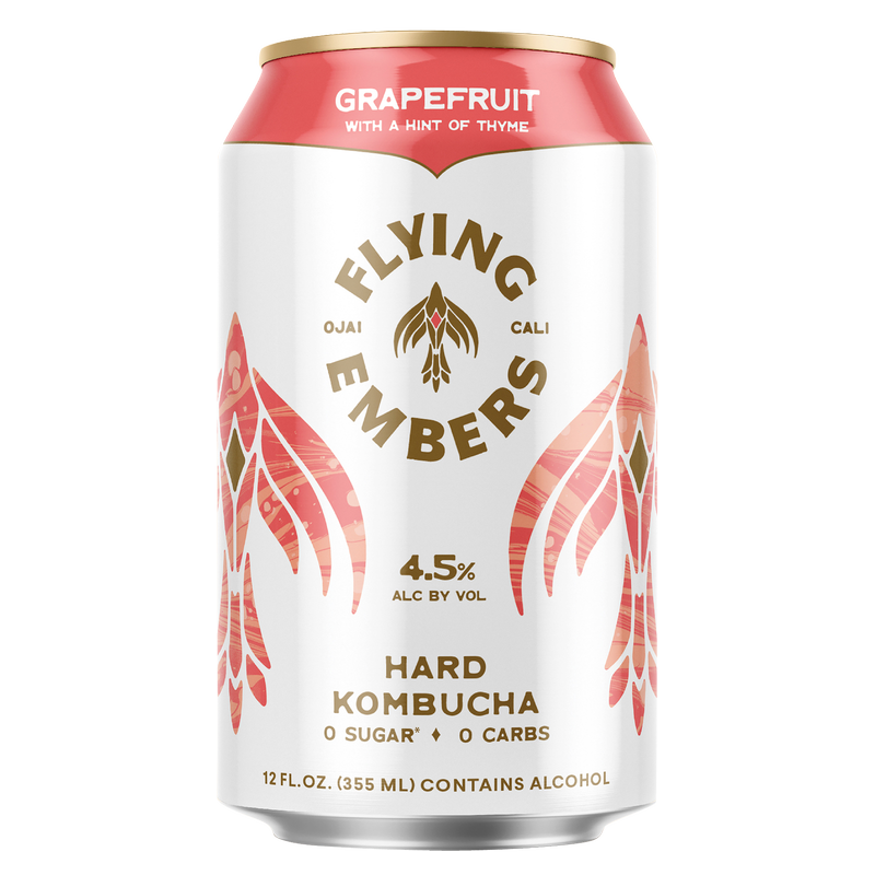 Flying Embers Grapefruit Hard Kombucha 6pk 12oz Can 4.5% ABV