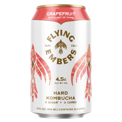Flying Embers Grapefruit Hard Kombucha 6pk 12oz Can 4.5% ABV