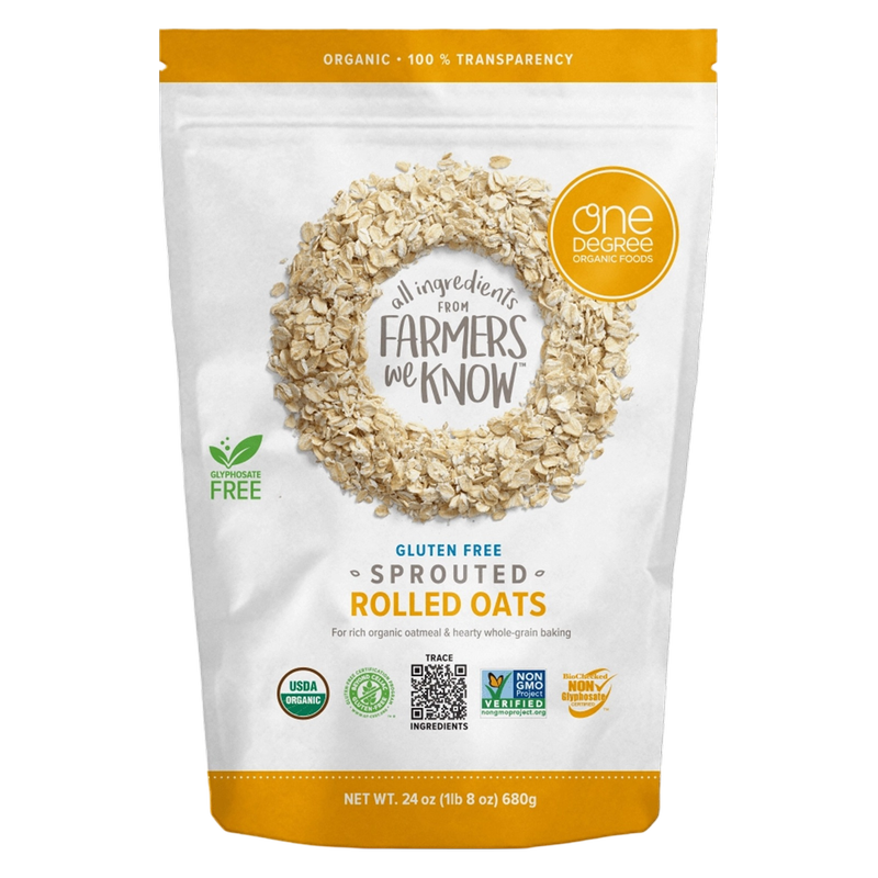 One Degree Organic Foods Sprouted Rolled Oats, 24oz.