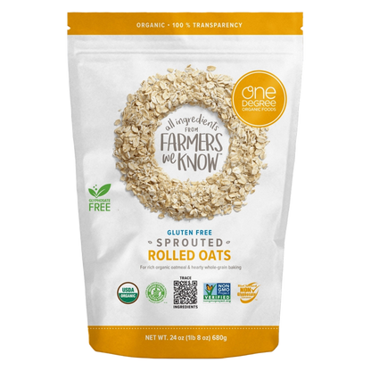 One Degree Organic Foods Sprouted Rolled Oats, 24oz.