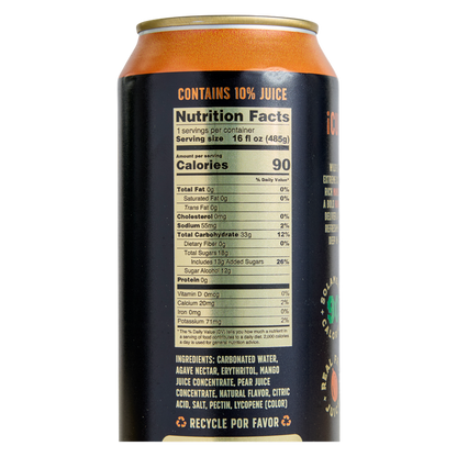 Thirsty Vaquero Mango Habanero Sparkling Water 4pk 16oz Can