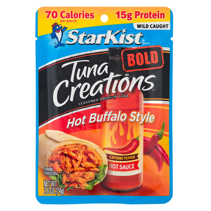 StarKist Tuna Creations Bold Hot Buffalo Style Seasoned Tuna in Pouch 2.6oz