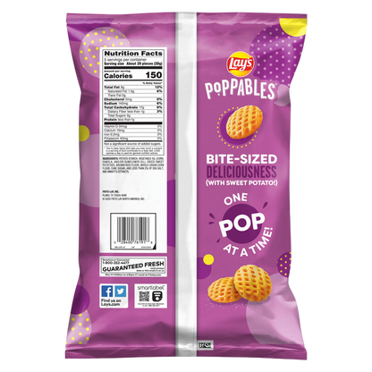 Lay's Poppables Potato Snacks Sweet Potato Sea Salt 5oz