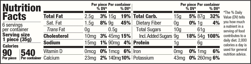 Bubbies Strawberry Mochi Ice Cream 6ct