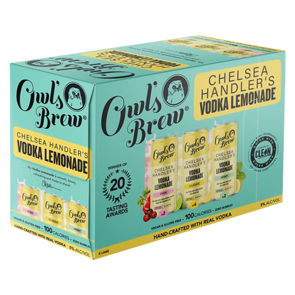 Owl's Brew Variety Vodka Lemonade 8pk 12oz Can 5% ABV