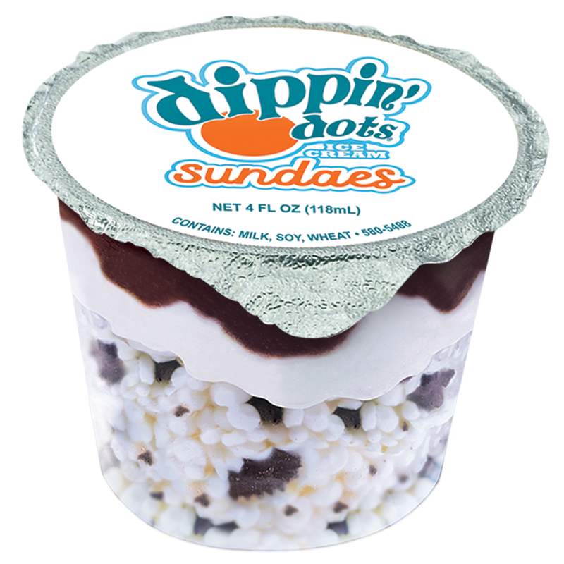 Dippin' Dots Cookies & Cream Ice Cream Sundae Cups 4ct