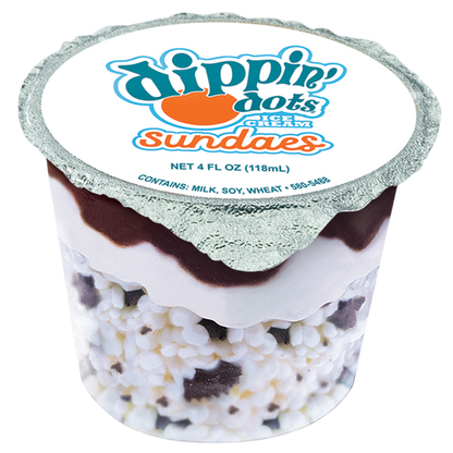 Dippin' Dots Cookies & Cream Ice Cream Sundae Cups 4ct