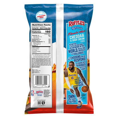 Ruffles Flamin' Hot Cheddar Sour Cream Potato Chips 8oz