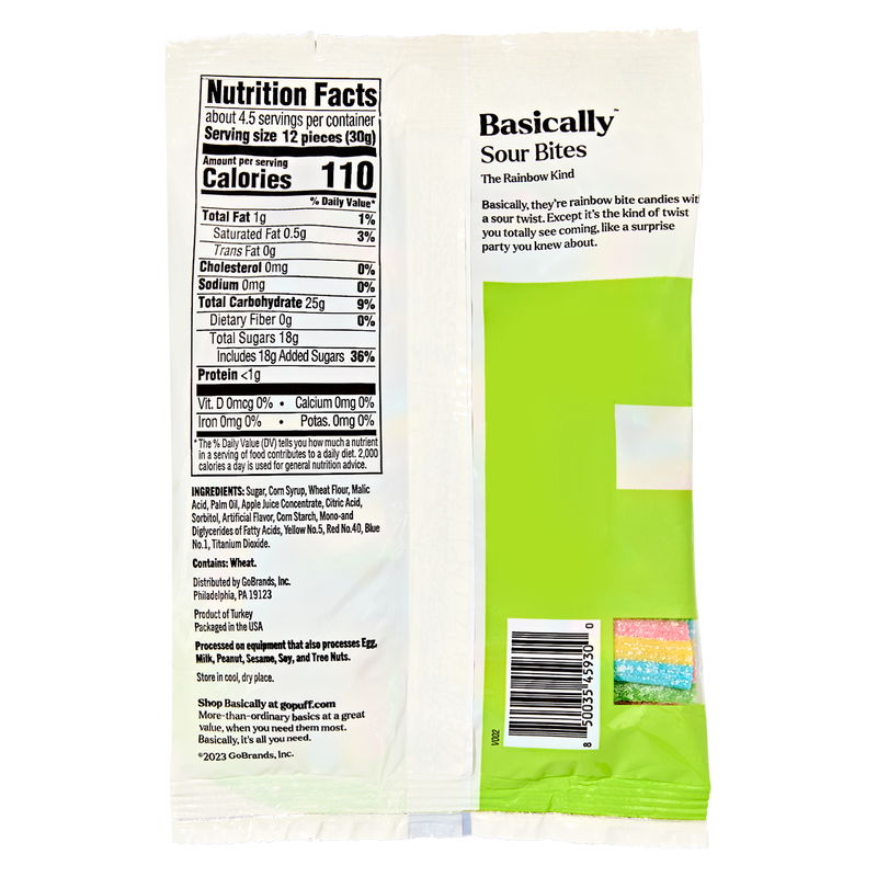 Basically Sour Rainbow Bites 5oz