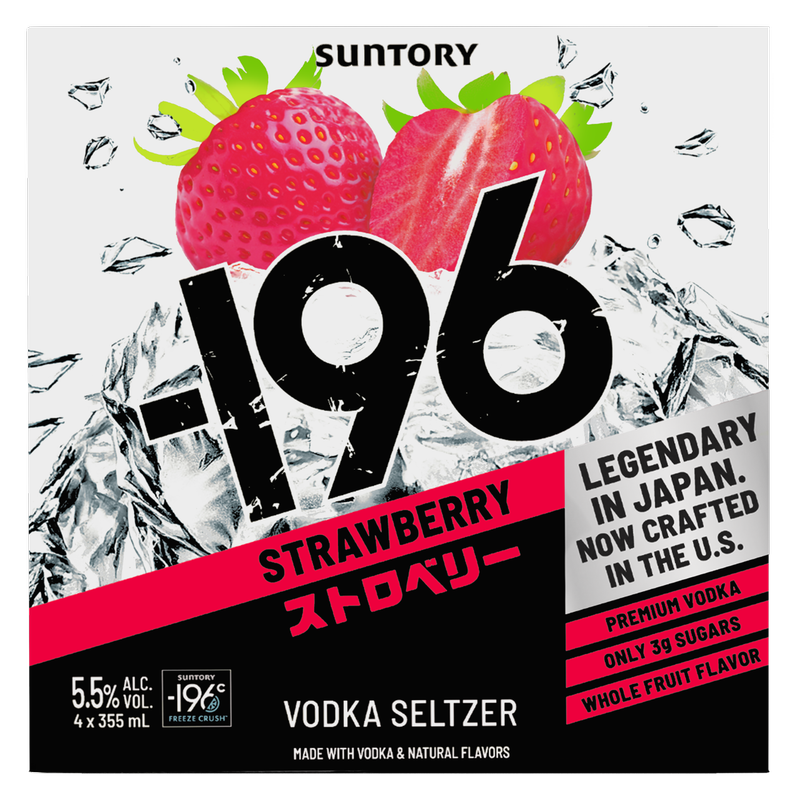 -196 Strawberry 4pk 12oz Can