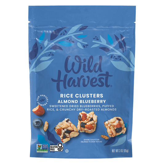 Wild Harvest Almond Blueberry Rice Snack Clusters 3oz
