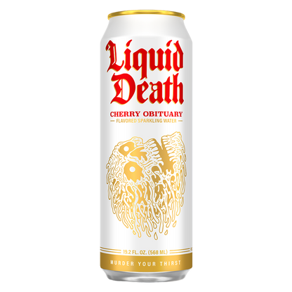 Liquid Death Cherry Obituary Sparkling Water 8pk 19.2oz Can