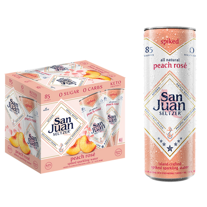 San Juan Spiked Seltzer Peach Rose 6pk 12oz Can 4.2% ABV