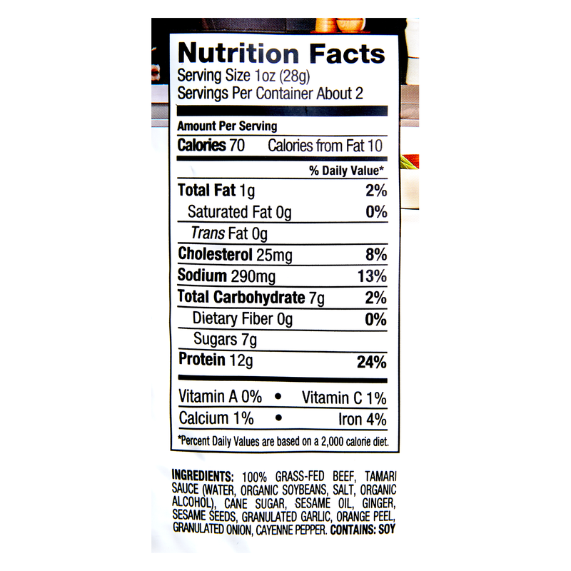 Think Jerky Sesame Teriyaki Grassfed Beef Jerky 2.2oz