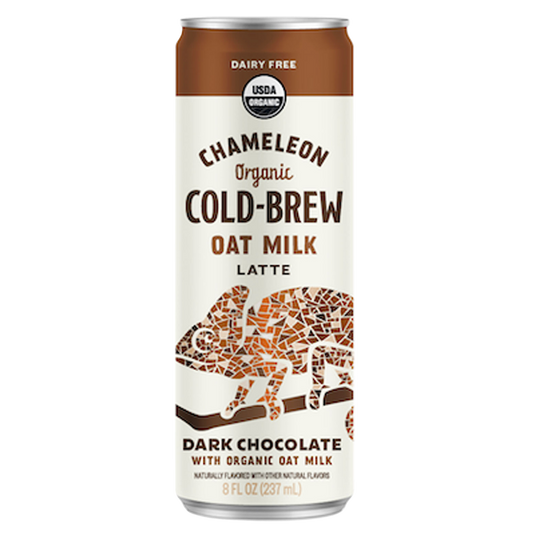 Chameleon Organic Dark Chocolate Oat Milk Cold Brew Latte 8oz Can
