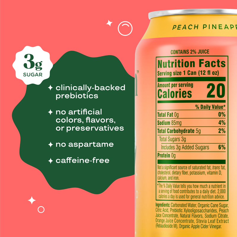 Bloom Pop Peach Pineapple 12oz Can