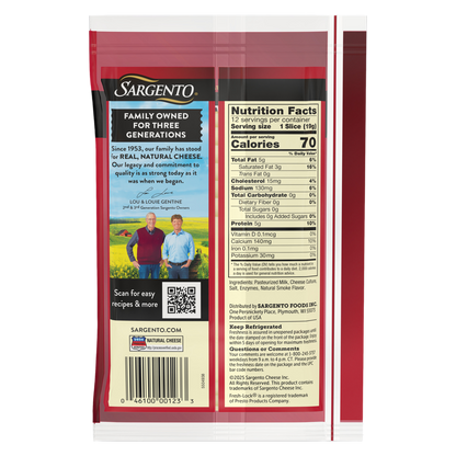 Sargento Natural Provolone Sliced Cheese - 12 slices