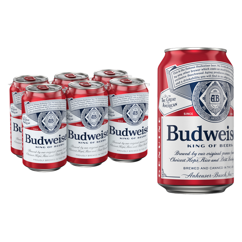 Budweiser 6pk 12oz Can 5% ABV