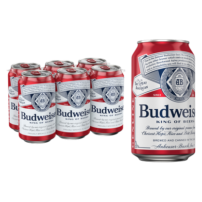 Budweiser 6pk 12oz Can 5% ABV