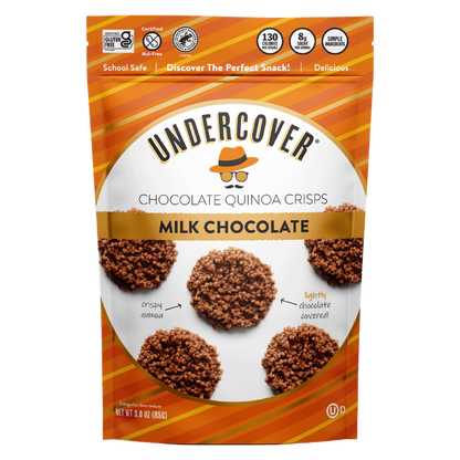 Undercover Snacks Milk Chocolate Quinoa Mini Crisps, 3oz