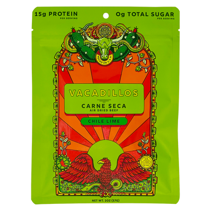 Vacadillos Chile Lime Carne Seca Air Dried Beef 2oz