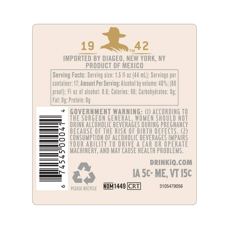 Don Julio Reposado Tequila 750ml (80 Proof)