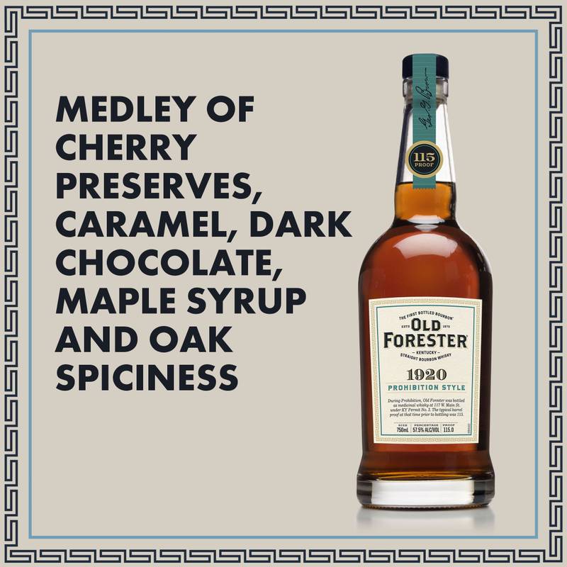 Old Forester Whiskey Row Series: 1920 Prohibition Style Kentucky Straight Bourbon Whisky, 750 mL Bottle, 115 Proof