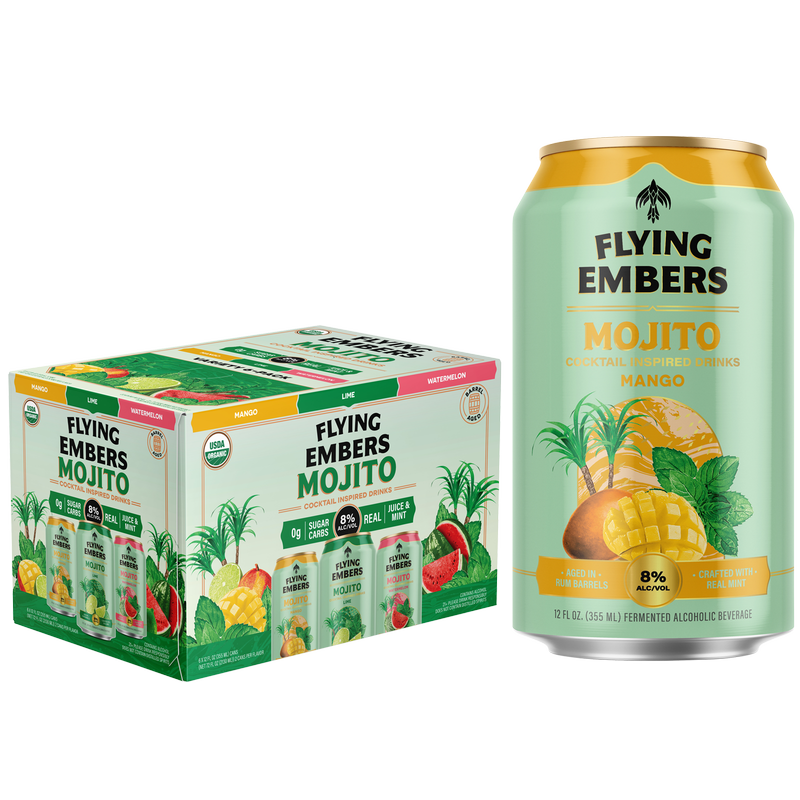 Flying Embers Organic Mojito Variety Pack 6pk 12oz Can 8% ABV