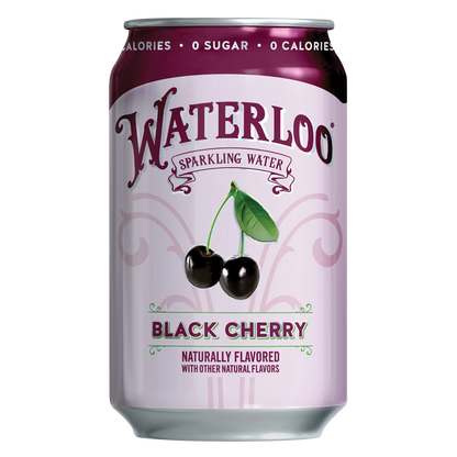 Waterloo Sparkling Black Cherry Water 12pk 12oz Can