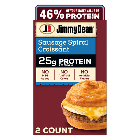 Jimmy Dean Protein Sausage Egg & Cheese Croissant Sandwiches 2ct