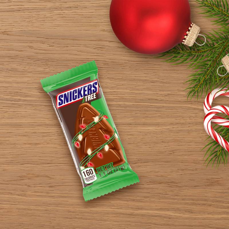 SNICKERS Trees Christmas Milk Chocolate Holiday Candy Bar,, 1.1 oz