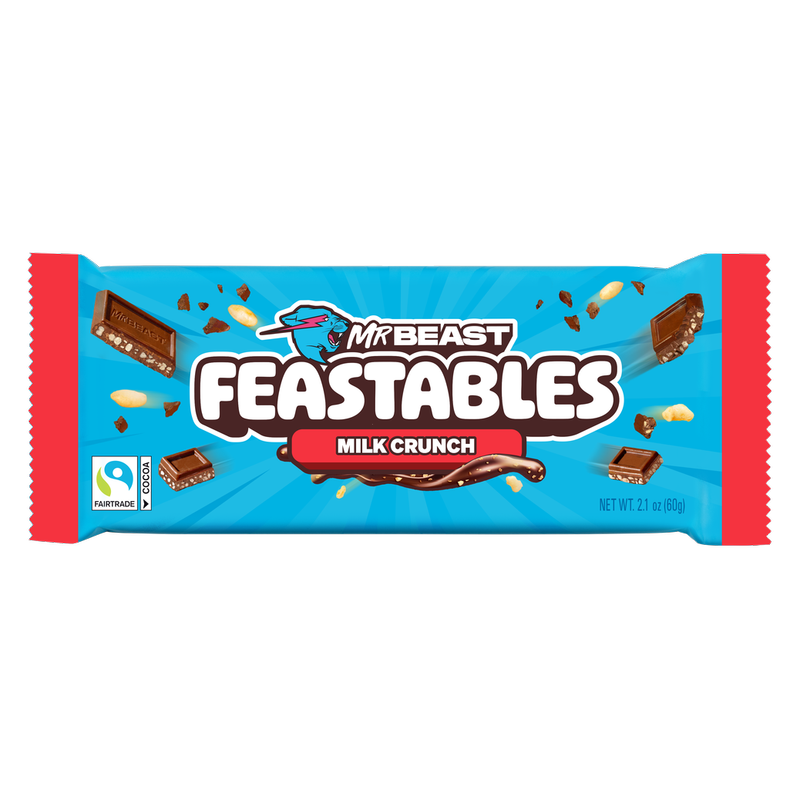 Feastables Milk Crunch Bar, 2.1 oz