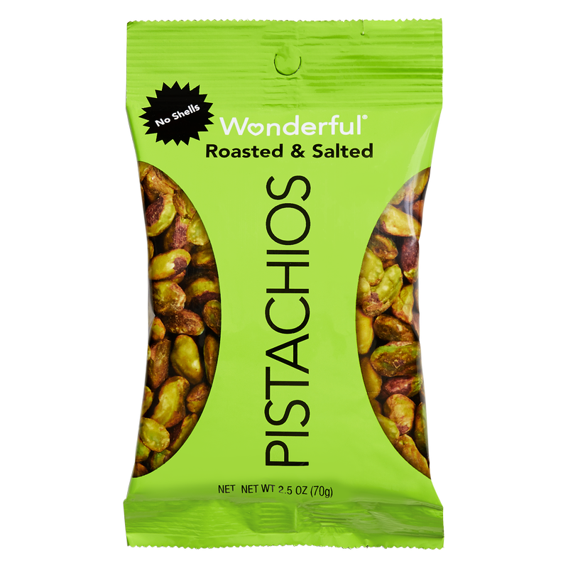 Wonderful No Shells Roasted & Salted Pistachios 2.5oz