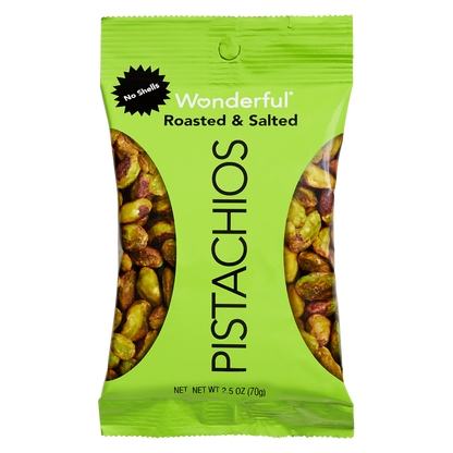 Wonderful No Shells Roasted & Salted Pistachios 2.5oz