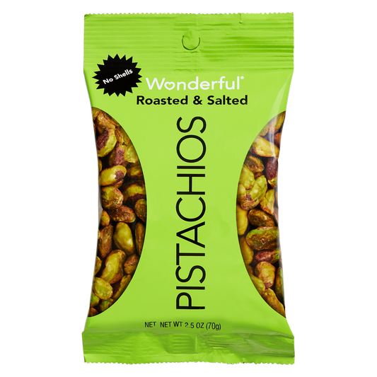 Wonderful No Shells Roasted & Salted Pistachios 2.5oz