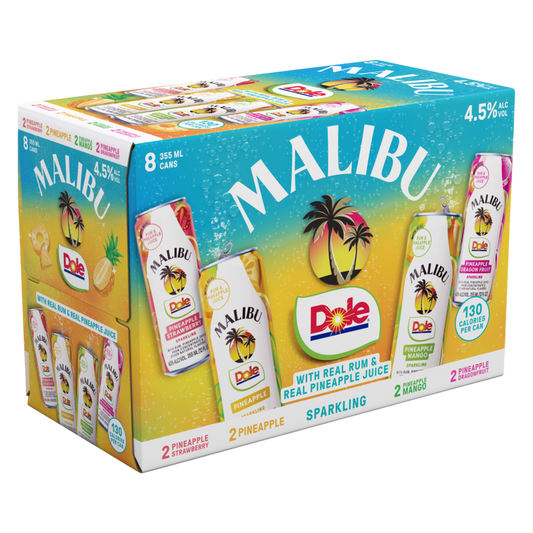 Malibu Dole Variety Pack 8pk 12oz Can