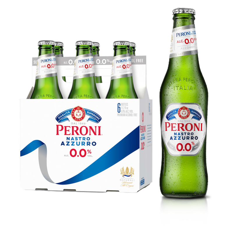 Peroni 0.0 6pk 11.2oz Btl 0.0% ABV