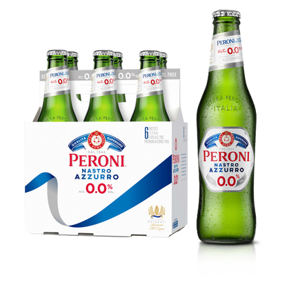 Peroni 0.0 6pk 11.2oz Btl 0.0% ABV