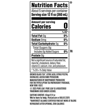 Pure Leaf Zero Sugar Sweet Tea 64oz Btl