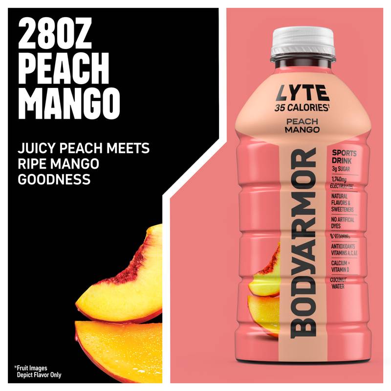BODYARMOR LYTE Peach Mango Sports Drink 28oz Btl