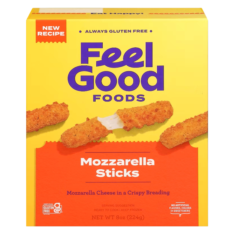 Feel Good Foods Gluten Free Mozzarella Sticks 8oz