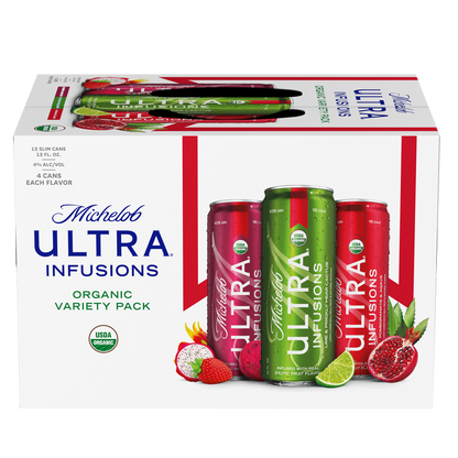 Michelob Ultra Organic Pack Pure Gold & Infusions 12pk 12oz Can 3.8% ABV