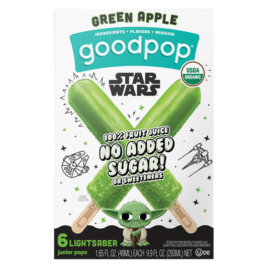 GoodPop Green Apple Junior Pops 6 ct