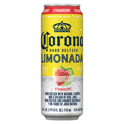 Corona Hard Seltzer Limonada Strawberry Single 24 oz Can 4.5% ABV