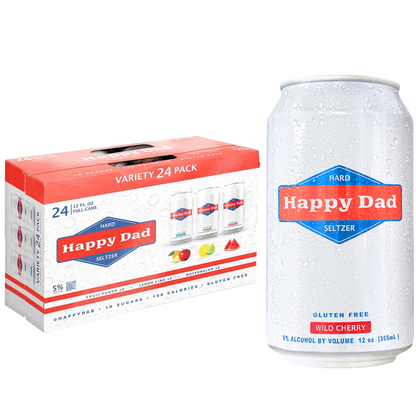 Happy Dad Hard Seltzer Variety Pack 24pk 12oz Can 5% ABV