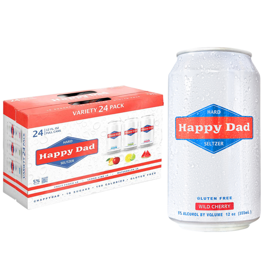 Happy Dad Hard Seltzer Variety Pack 24pk 12oz Can 5% ABV