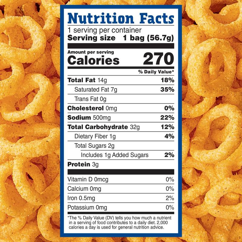 Andy Capp's Beer Battered Onion Rings Baked Oat and Corn Snacks, 2 oz