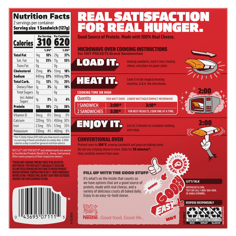 Hot Pockets Frozen Garlic Buttery Crust Pepperoni Pizza 2ct 9oz